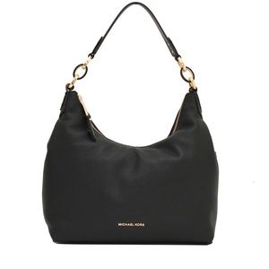 Michael Kors Isabella Black Leather Medium Shoulder Bag Purse